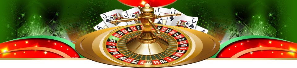 roulette wheel and playing cards